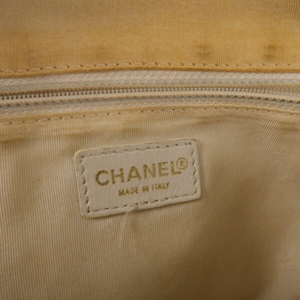 Chanel White CC Stitch Handbag
