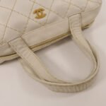 Chanel White CC Stitch Handbag