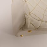 Chanel White CC Stitch Handbag