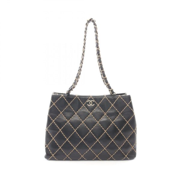 Chanel Black Wild Stitch Chain Shoulder Bag