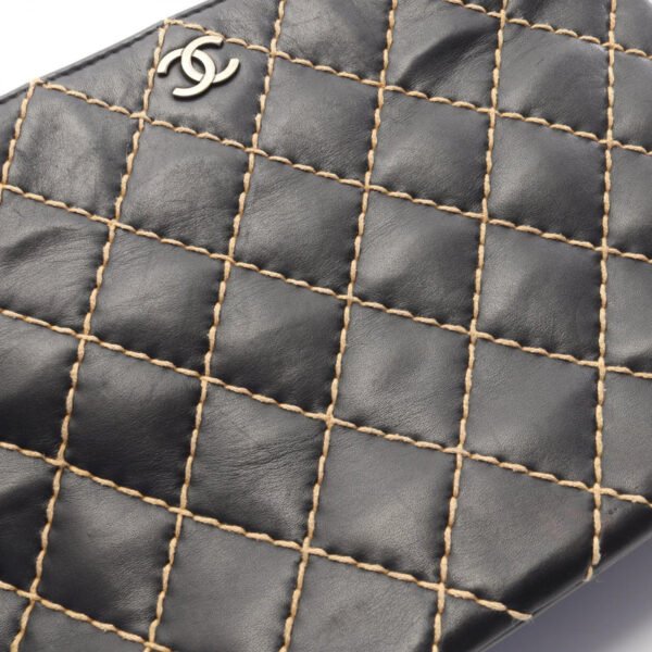 Chanel Black Wild Stitch Chain Shoulder Bag