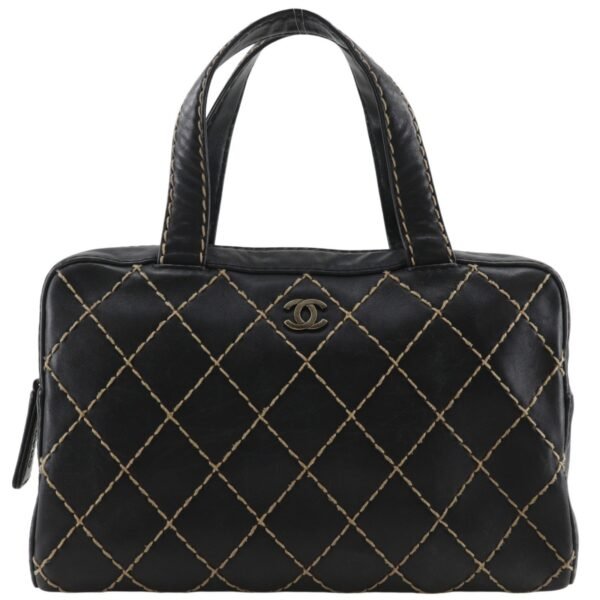Chanel Black Surpique Large Boston