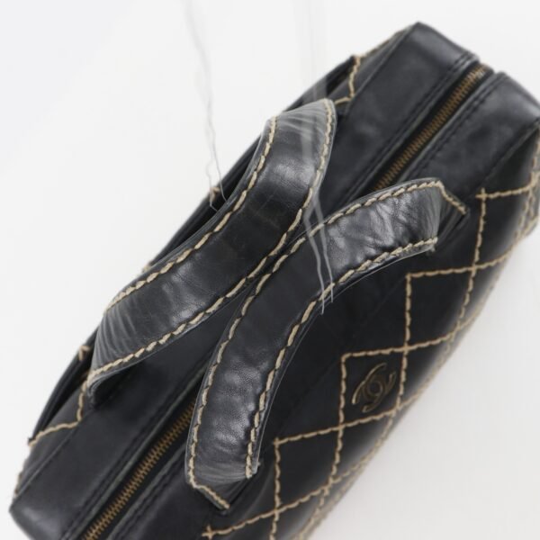 Chanel Black Surpique Large Boston