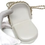 Chanel White Chain Around Mini Coin Purse