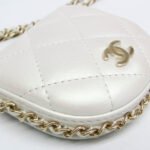Chanel White Chain Around Mini Coin Purse