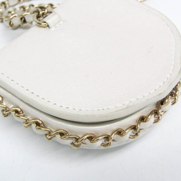 Chanel White Chain Around Mini Coin Purse