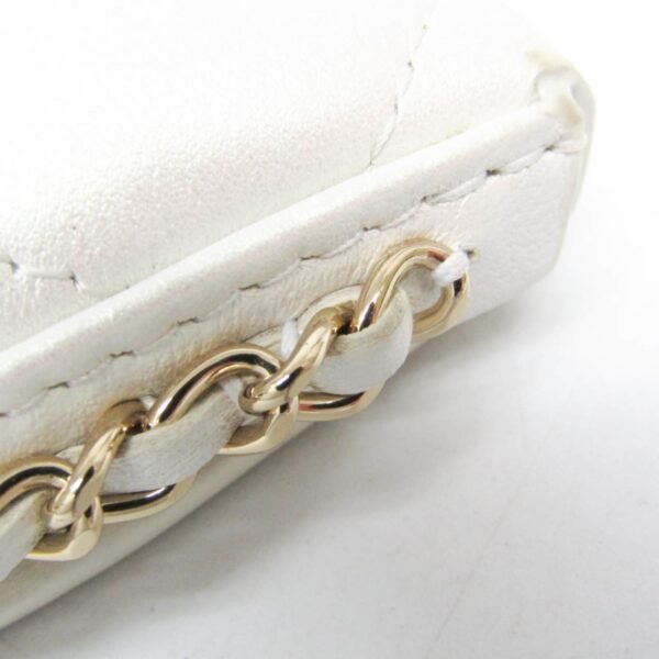 Chanel White Chain Around Mini Coin Purse