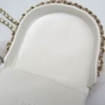 Chanel White Chain Around Mini Coin Purse