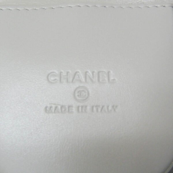 Chanel White Chain Around Mini Coin Purse