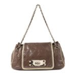Chanel Brown East West Accordion Flap