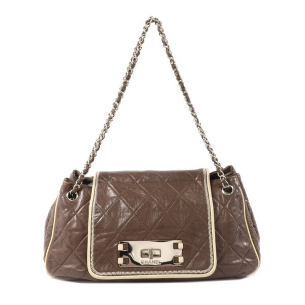 Chanel Brown East West Accordion Flap