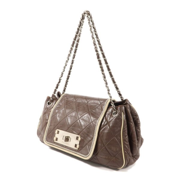 Chanel Brown East West Accordion Flap