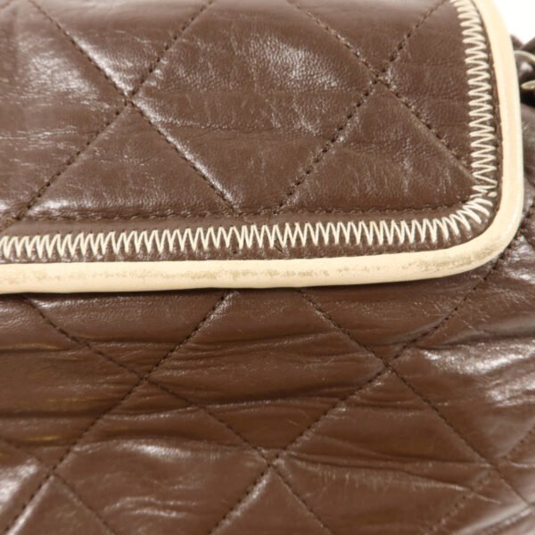 Chanel Brown East West Accordion Flap