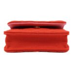 Chanel Red Jersey Mini Flap Clutch Chain