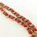 Chanel Red Jersey Mini Flap Clutch Chain