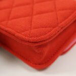 Chanel Red Jersey Mini Flap Clutch Chain