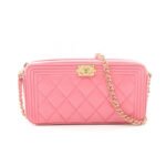 Chanel Pink Le Boy Lambskin WOC
