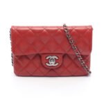 Chanel Red Matelassé Chain Shoulder Bag