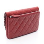Chanel Red Matelassé Chain Shoulder Bag