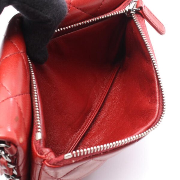 Chanel Red Matelassé Chain Shoulder Bag