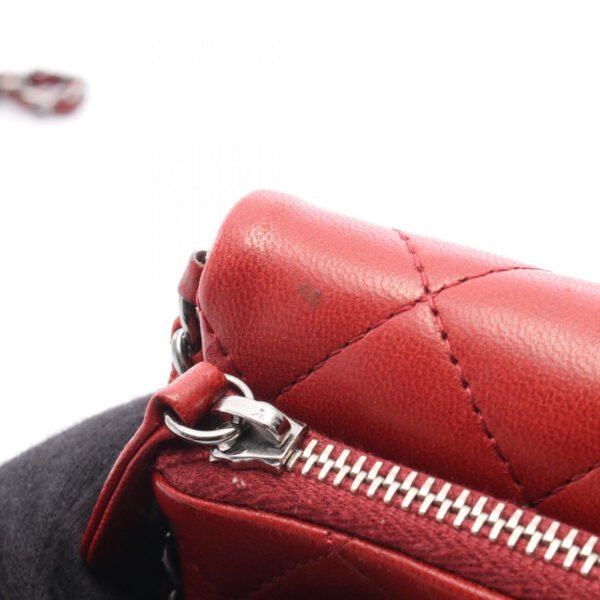 Chanel Red Matelassé Chain Shoulder Bag