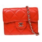 Chanel Red Vintage Cavier CC Mini Chain Cross-body Bag
