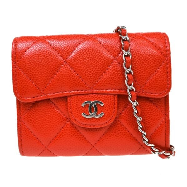 Chanel Red Vintage Cavier CC Mini Chain Cross-body Bag
