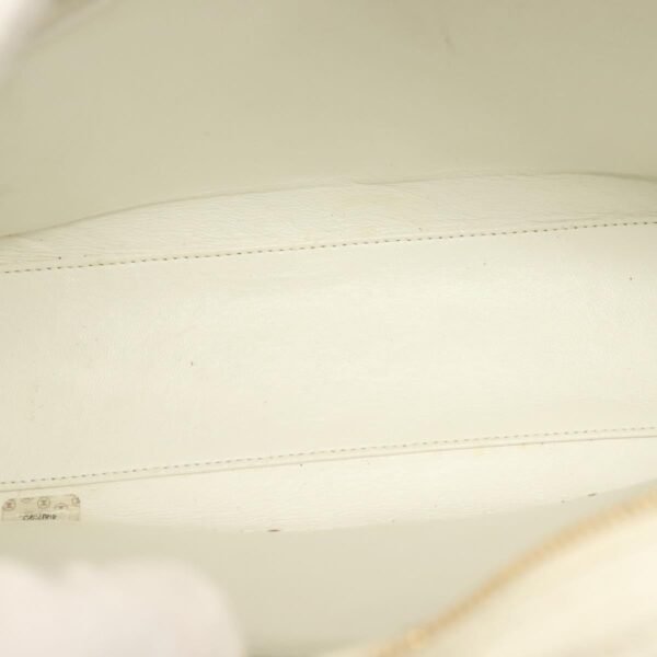 Chanel White Quilted Caviar Chain Shoulder Bag