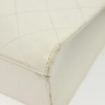 Chanel White Quilted Caviar Chain Shoulder Bag