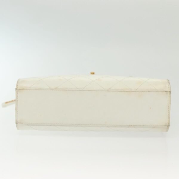 Chanel White Quilted Caviar Chain Shoulder Bag