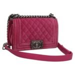 Chanel Pink Velvet Le Boy