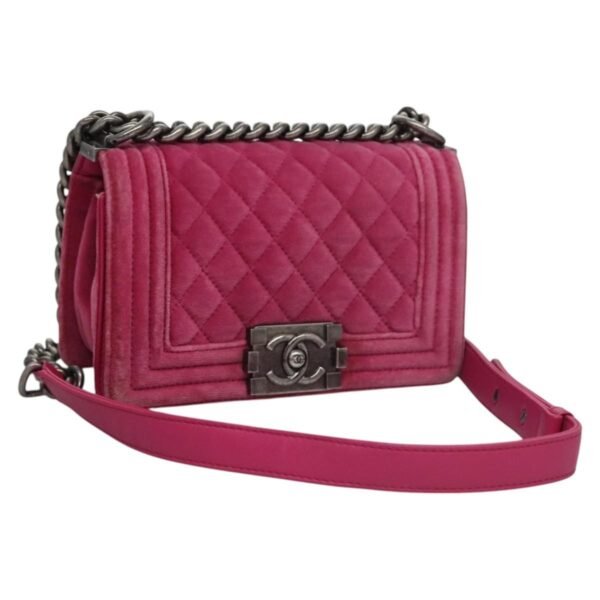 Chanel Pink Velvet Le Boy