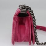 Chanel Pink Velvet Le Boy