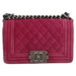 Chanel Pink Velvet Le Boy