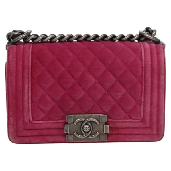 Chanel Pink Velvet Le Boy