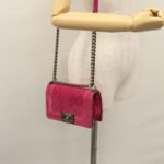 Chanel Pink Velvet Le Boy