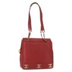 Chanel Red Vintage Metal CC Shoulder Bag