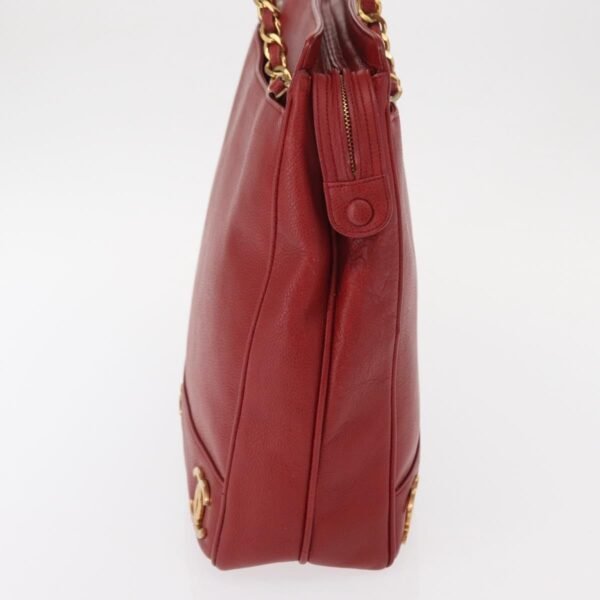 Chanel Red Vintage Metal CC Shoulder Bag