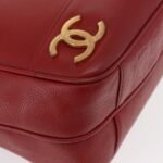 Chanel Red Vintage Metal CC Shoulder Bag