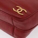 Chanel Red Vintage Metal CC Shoulder Bag