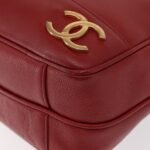Chanel Red Vintage Metal CC Shoulder Bag
