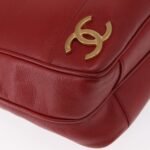 Chanel Red Vintage Metal CC Shoulder Bag