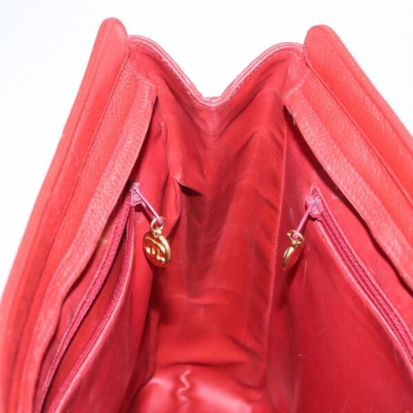 Chanel Red Vintage Metal CC Shoulder Bag