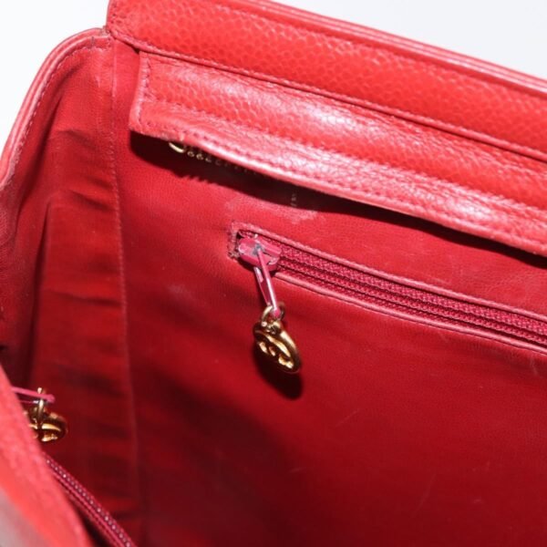 Chanel Red Vintage Metal CC Shoulder Bag