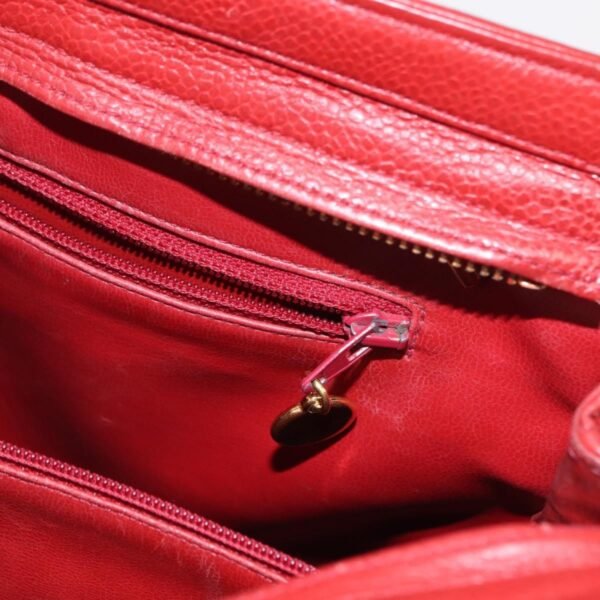 Chanel Red Vintage Metal CC Shoulder Bag