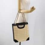 Chanel Patent Chocolate Bar Shopping Tote