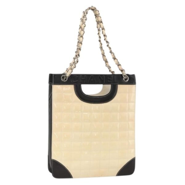 Chanel Patent Chocolate Bar Shopping Tote
