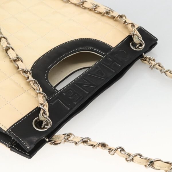 Chanel Patent Chocolate Bar Shopping Tote