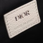 Dior White Saddle Oblique Belt Bag