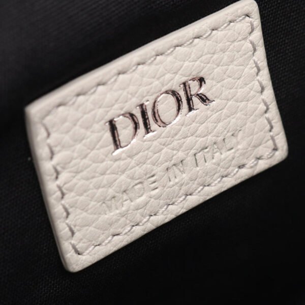 Dior White Saddle Oblique Belt Bag